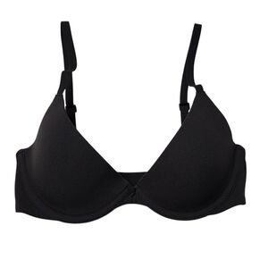 SKIMS FITS EVERYBODY SCOOP PLUNGE BRA ONYX BLACK 30C NWOT